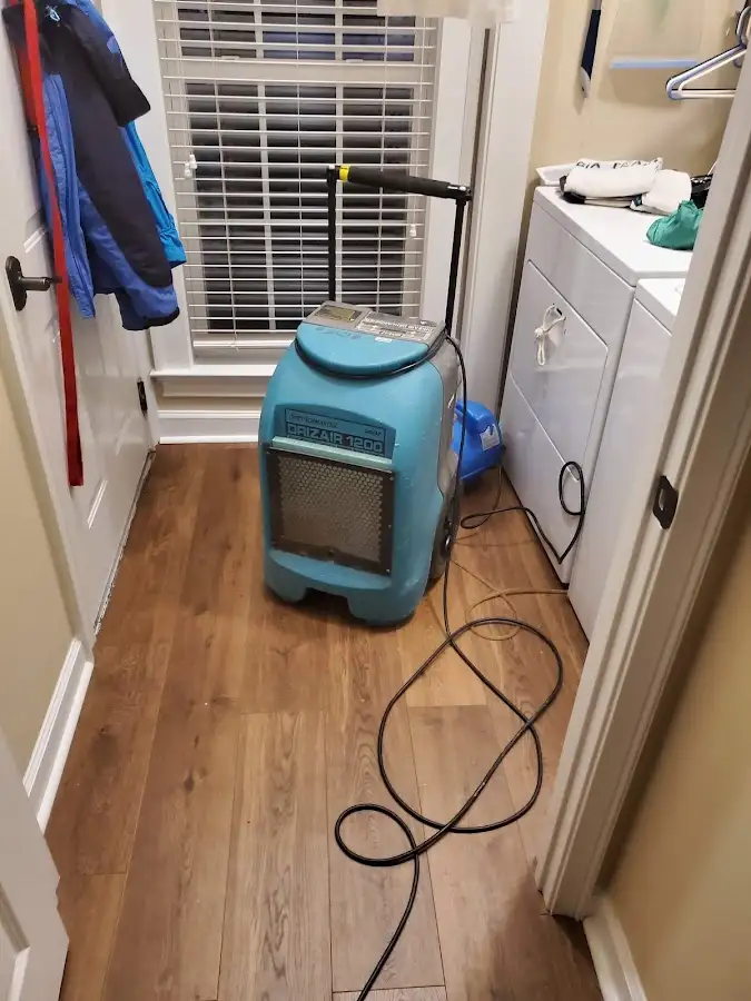 Commercial dehumidifier deployed for Flood Damage Cleanup in Stamford